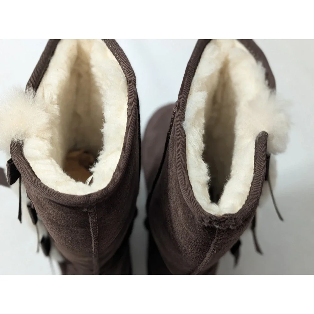 KOOLABURRA BY UGG VICTORIA TALL BROWN GRIZZLY SOFT SUEDE WOMEN'S BOOTS 9 NEW